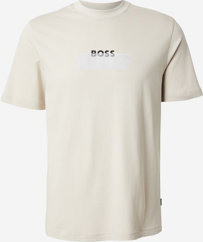 BOSS T-Krekls pieejams S, krāsa - gaiši bēšs / melns / balts, Preces skats