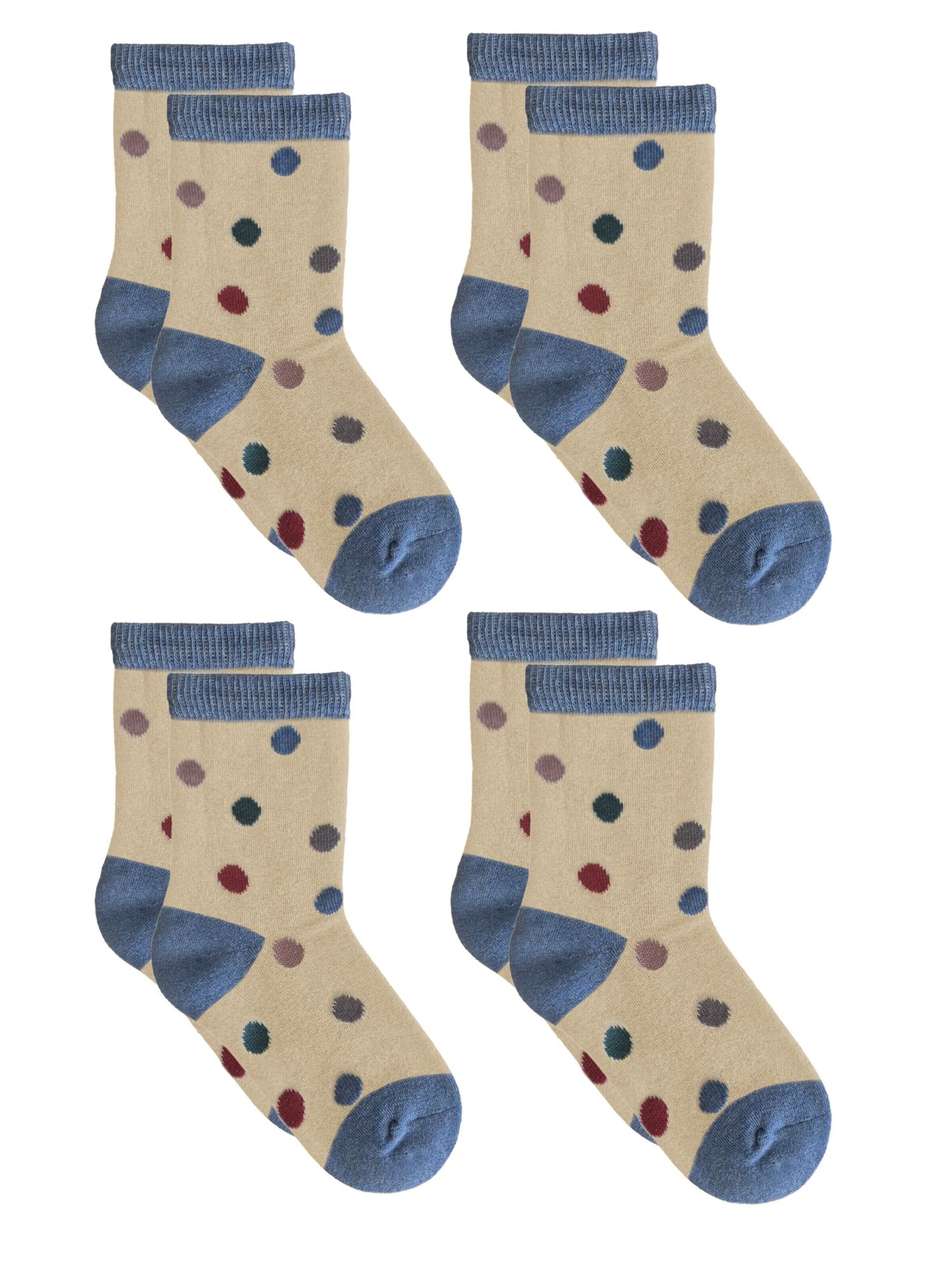 Albero Natur Socks 'Bio-Baumwoll-Kindersocken-4er Pack' in White: front