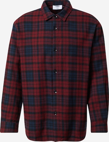 ABOUT YOU x Kevin Trapp Regular fit Button Up Shirt 'Ruben' in Red: front