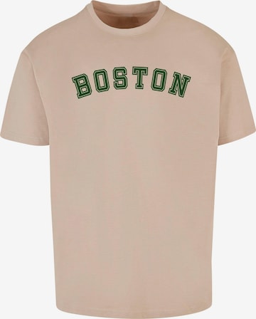 Merchcode T-Shirt 'Boston' in Beige: Vorderseite