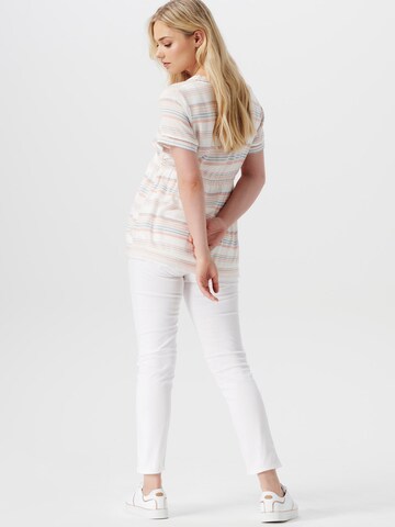 Coupe slim Pantalon Esprit Maternity en blanc