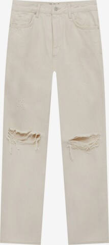 Pull&Bear Regular Jeans in Beige: front