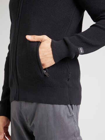 INDICODE JEANS Strickjacke 'Georjes' in Schwarz