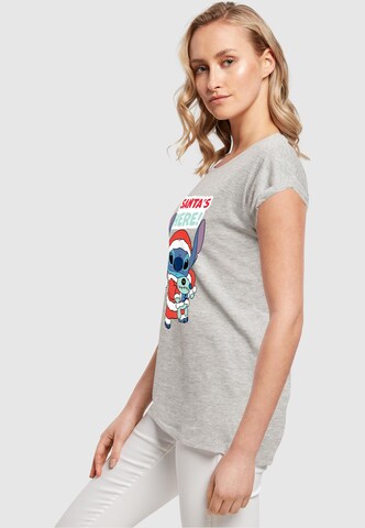 ABSOLUTE CULT Shirt 'Lilo And Stitch - Santa Is Here' in Grey