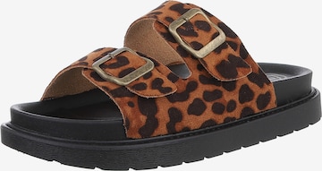 Ital-Design Mules in Brown: front