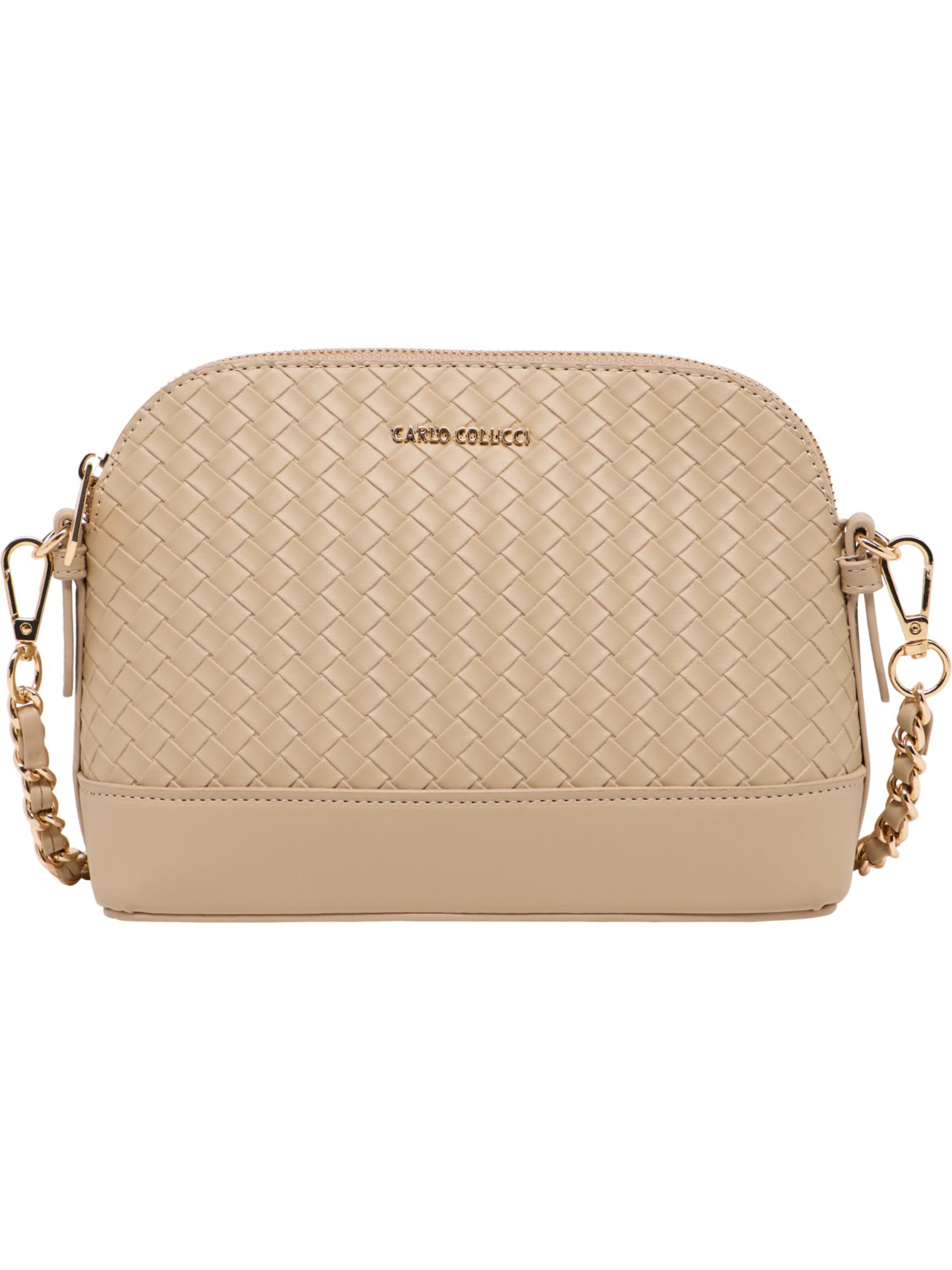 Carlo Colucci Schoudertas in Beige: voorkant