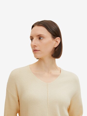 TOM TAILOR Pullover in Beige