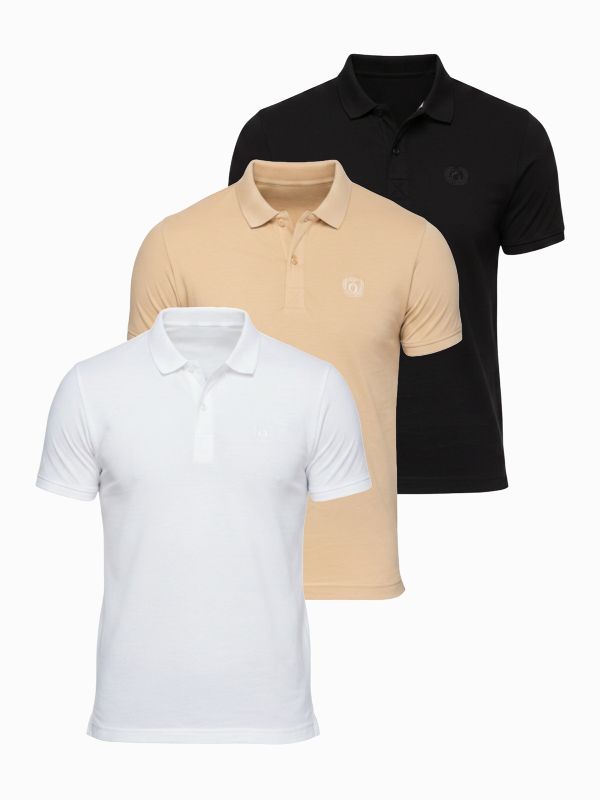 Ombre Poloshirt in Mischfarben: Vorderseite