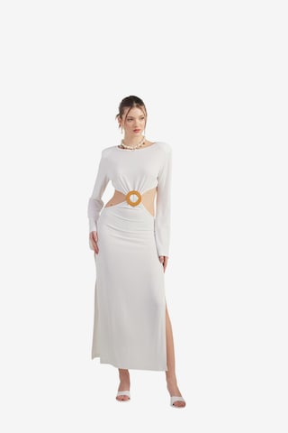 Robe HOLLY LOLLY en blanc : devant