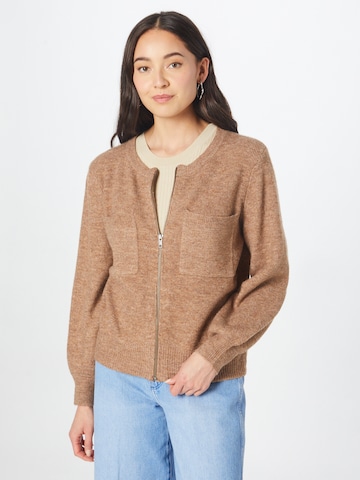 Soyaconcept Knit Cardigan 'NESSIE' in Brown: front