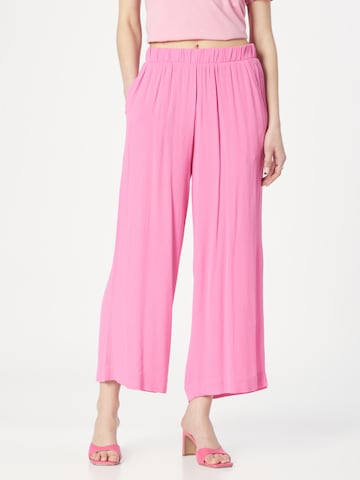 Wide leg Pantaloni 'MARRAKECH' di ICHI in rosa: frontale