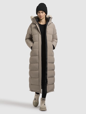 khujo Vinterfrakke ' CLARESSE TEDDY ' i beige