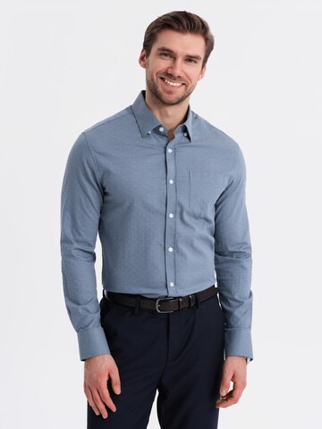 Ombre Regular fit Overhemd 'OM-SHCS-0174' in Blauw: voorkant