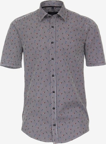 CASAMODA Slim fit Button Up Shirt in Grey: front