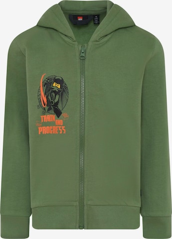 LEGO® kidswear Zip-Up Hoodie 'Storm' in Green: front