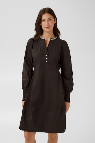 CULTURE - Vestido 'MARGI ' em castanho: frente