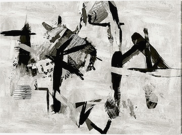 Liv Corday Bild 'Abstract Black' in Schwarz: predná strana