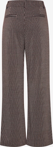 Regular Pantalon à plis 'KATE' ICHI en marron