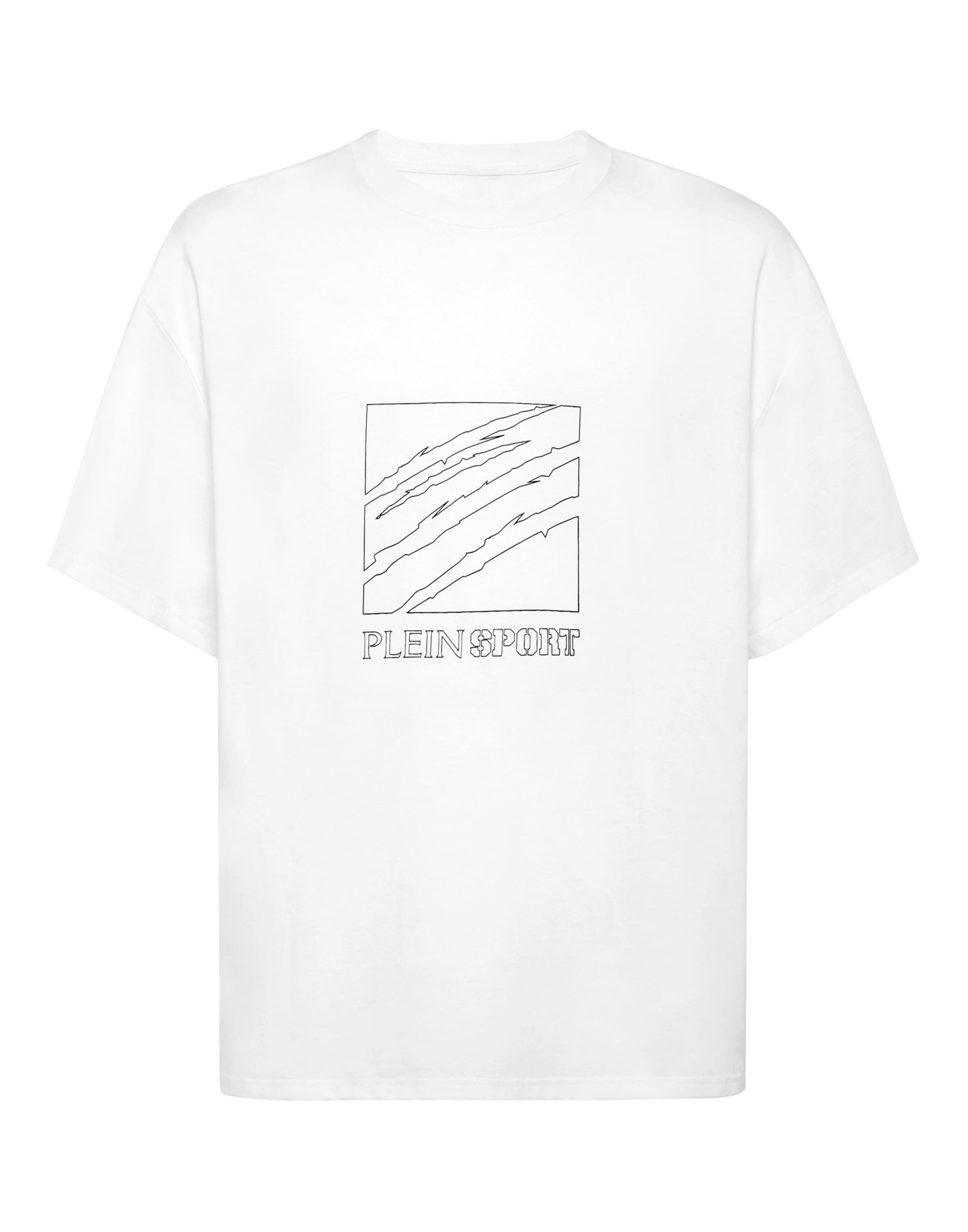 Plein Sport Camiseta 'Scratch' en negro / blanco, Vista del producto