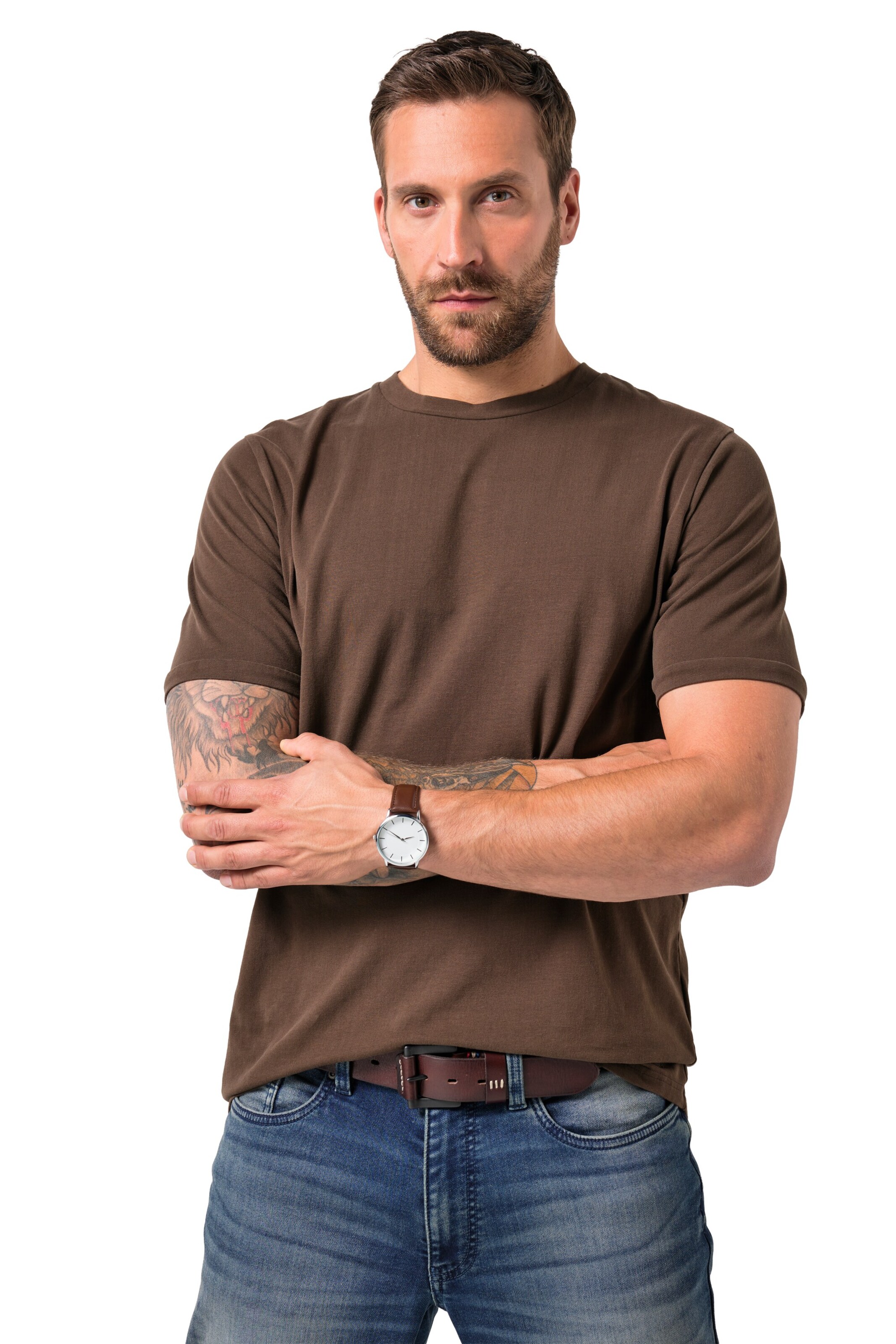 JP1880 Shirt in Brown: front