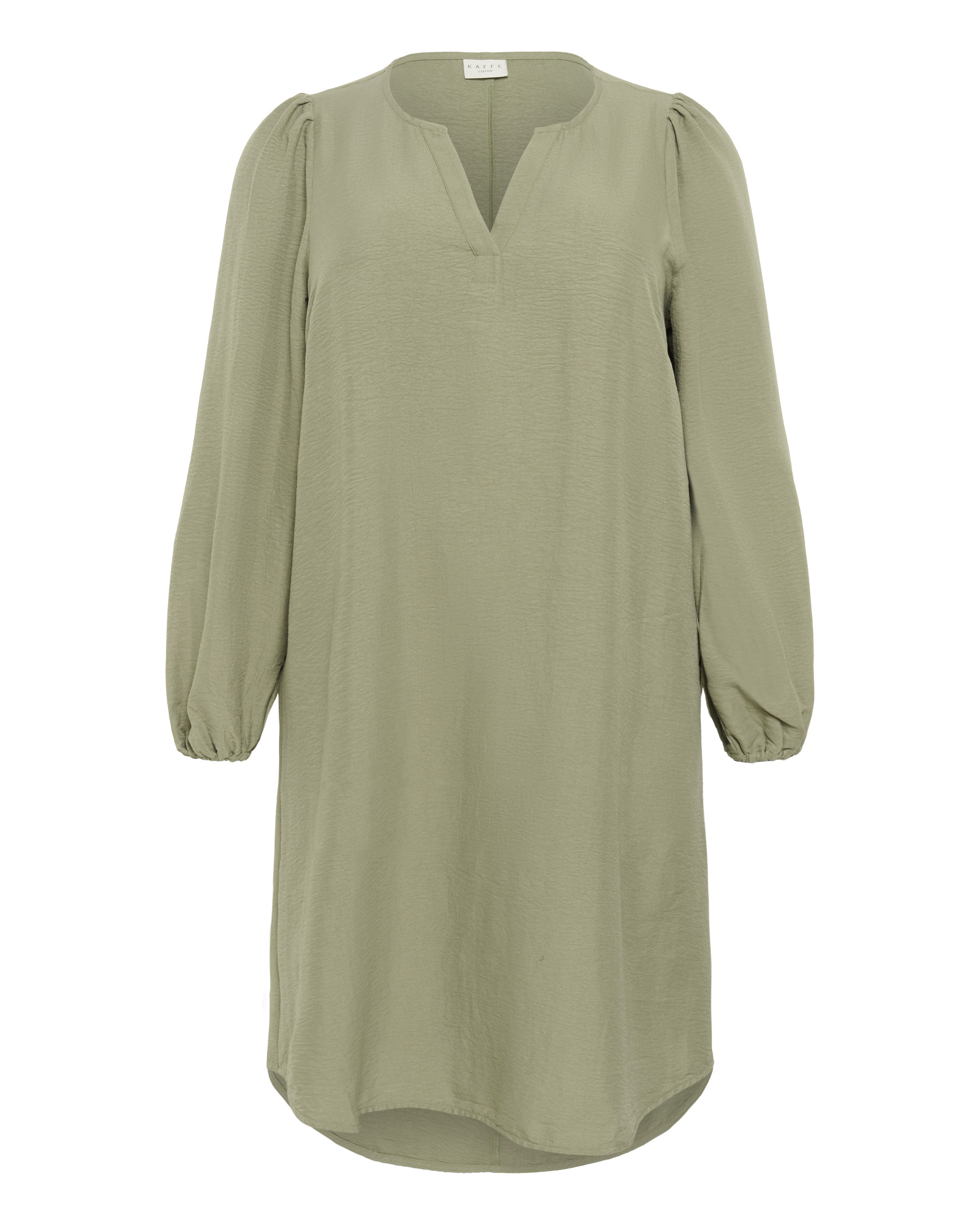 KAFFE CURVE - Vestidos camiseiros 'Niki' em verde: frente