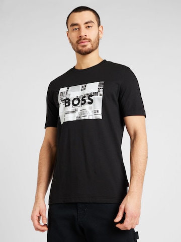 BOSS T-shirt i svart: framsida