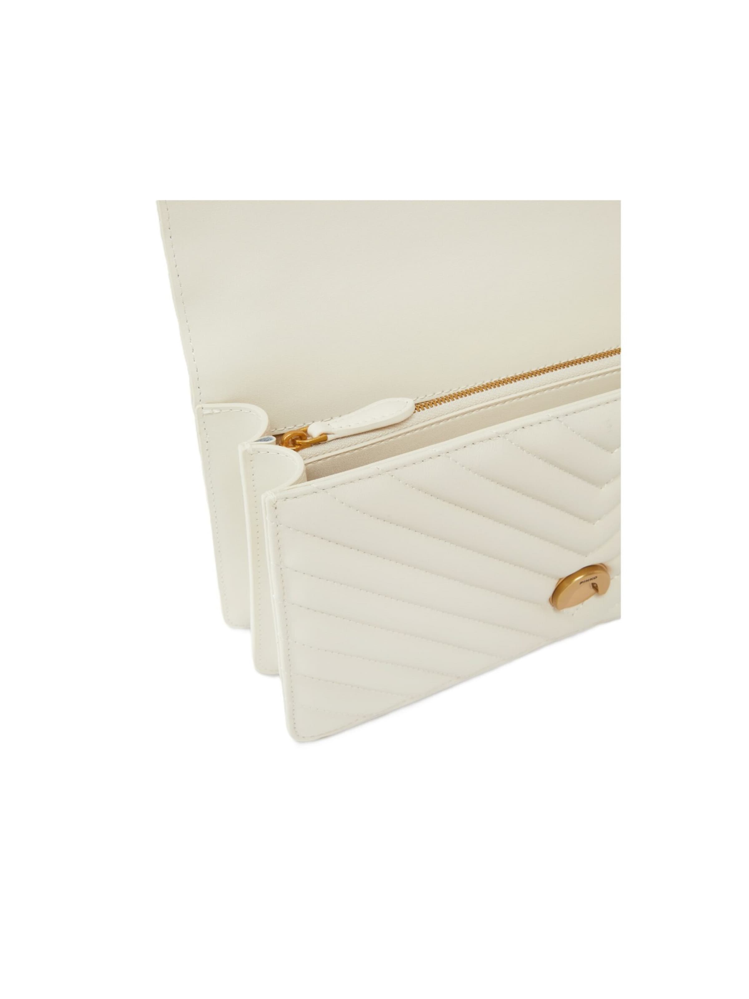 Borsa a spalla '100941 A0GK' di PINKO in bianco