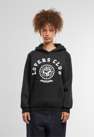 Miss Tee Sweatshirt 'Lovers Club' in Black: front