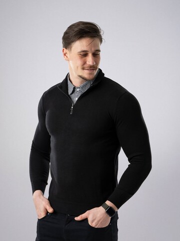 PANTONECLO Sweater 'Pantoneclo Men’s Mock Sweater' in Black