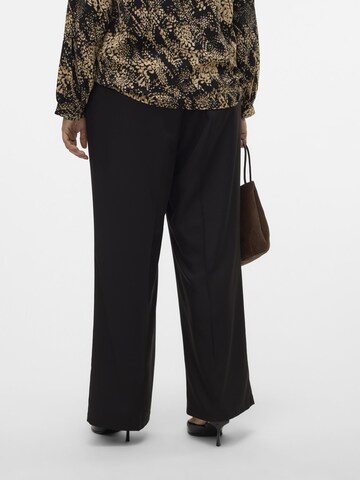Vero Moda Curve Wide leg Bandplooibroek 'CRITA' in Zwart