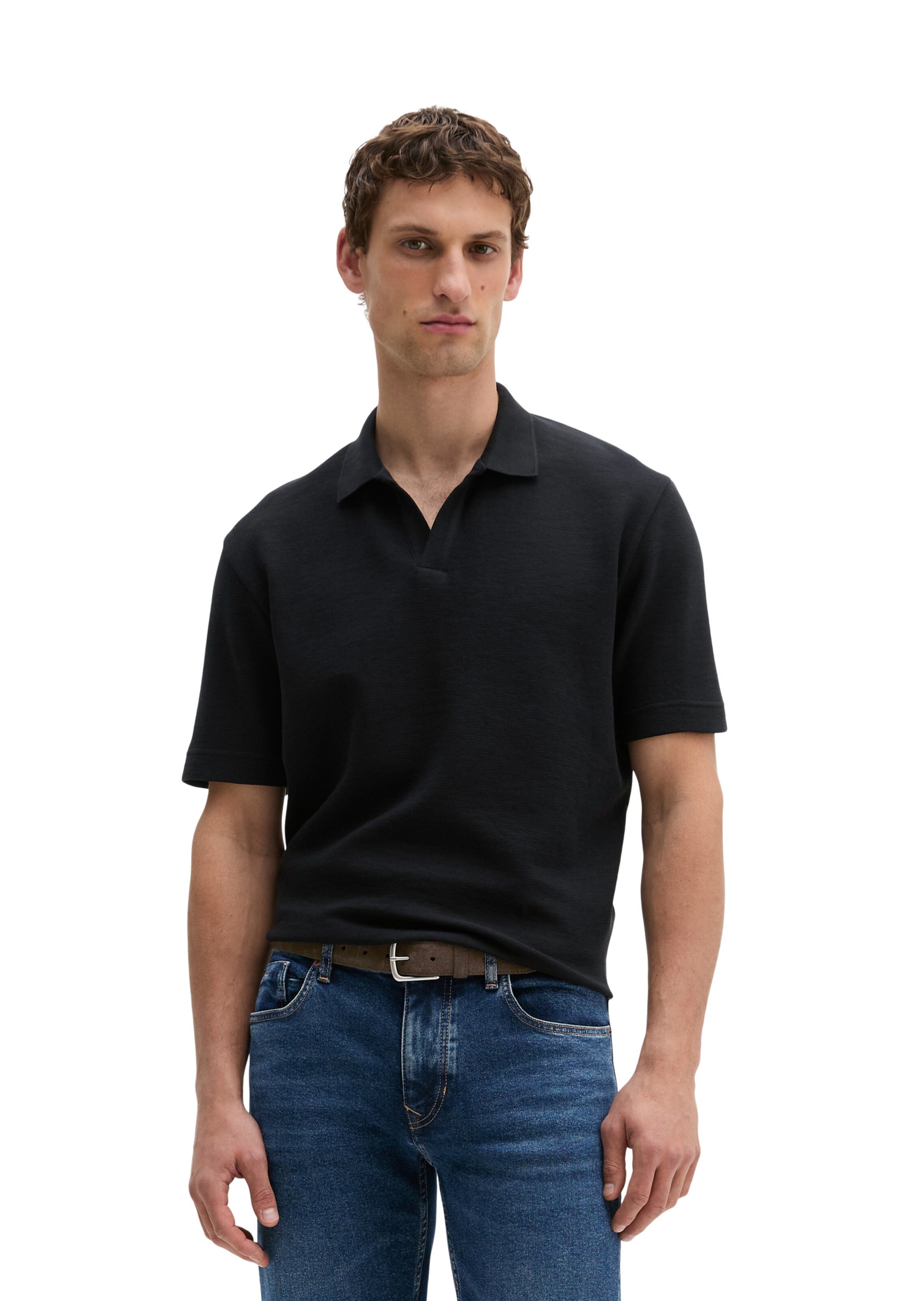 Marc O'Polo Shirt in Zwart: voorkant
