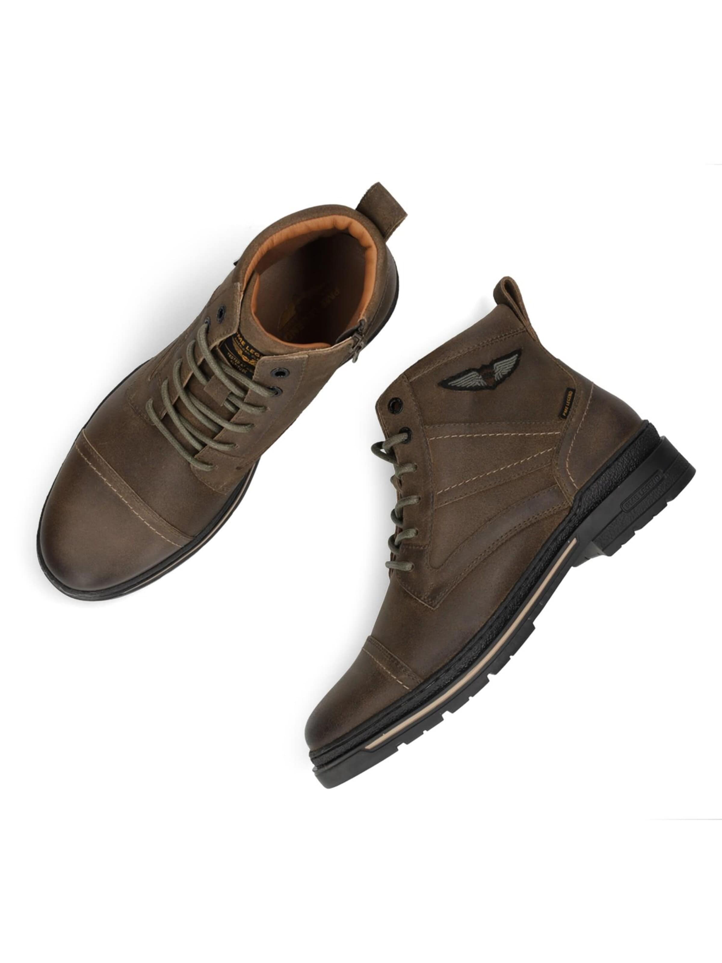 PME Legend Boots 'Tarmac boot in waxy suede' in Groen