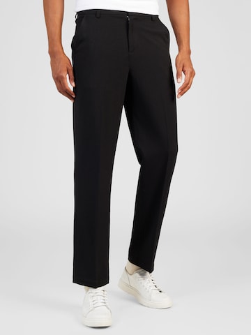 Regular Pantalon à plis Les Deux en noir : devant