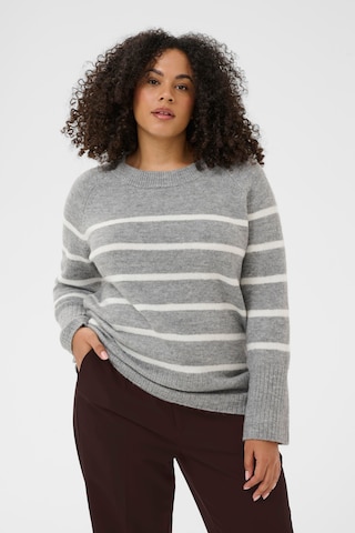 KAFFE CURVE Sweater 'KCerina' in Grey: front