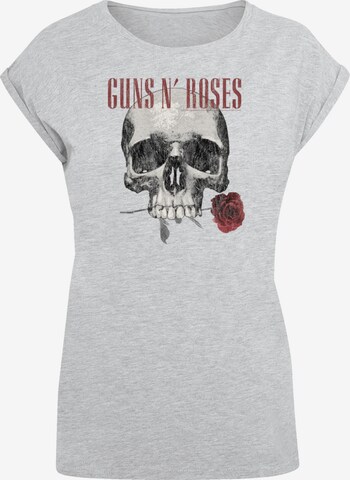 F4NT4STIC Shirt 'Guns 'n' Roses Flower Skull Rock Musik Band' in Grijs: voorkant