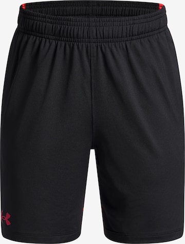 UNDER ARMOUR Workout Pants in Black: front