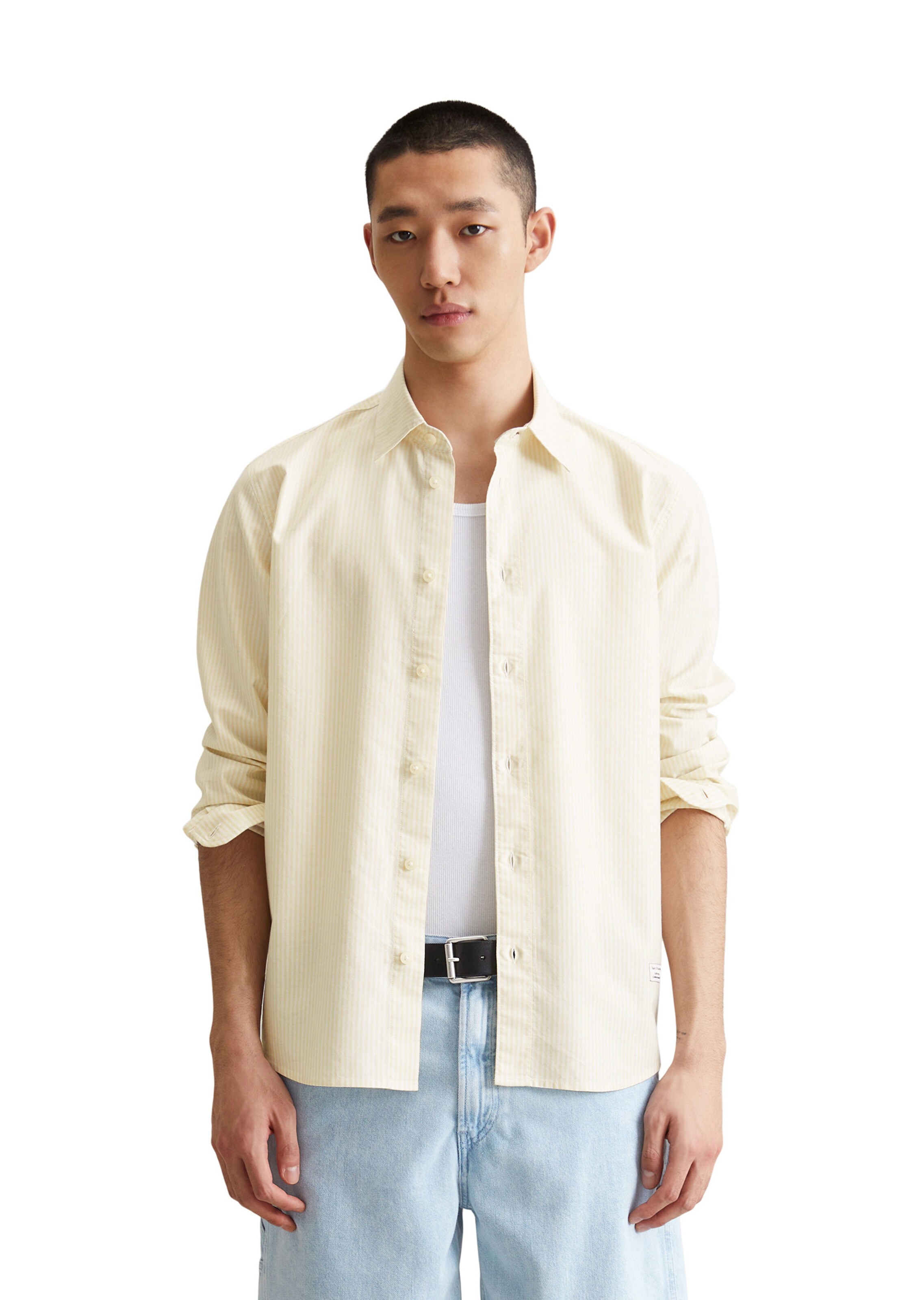 Marc O'Polo DENIM Regular Fit Hemd in Beige: Vorderseite