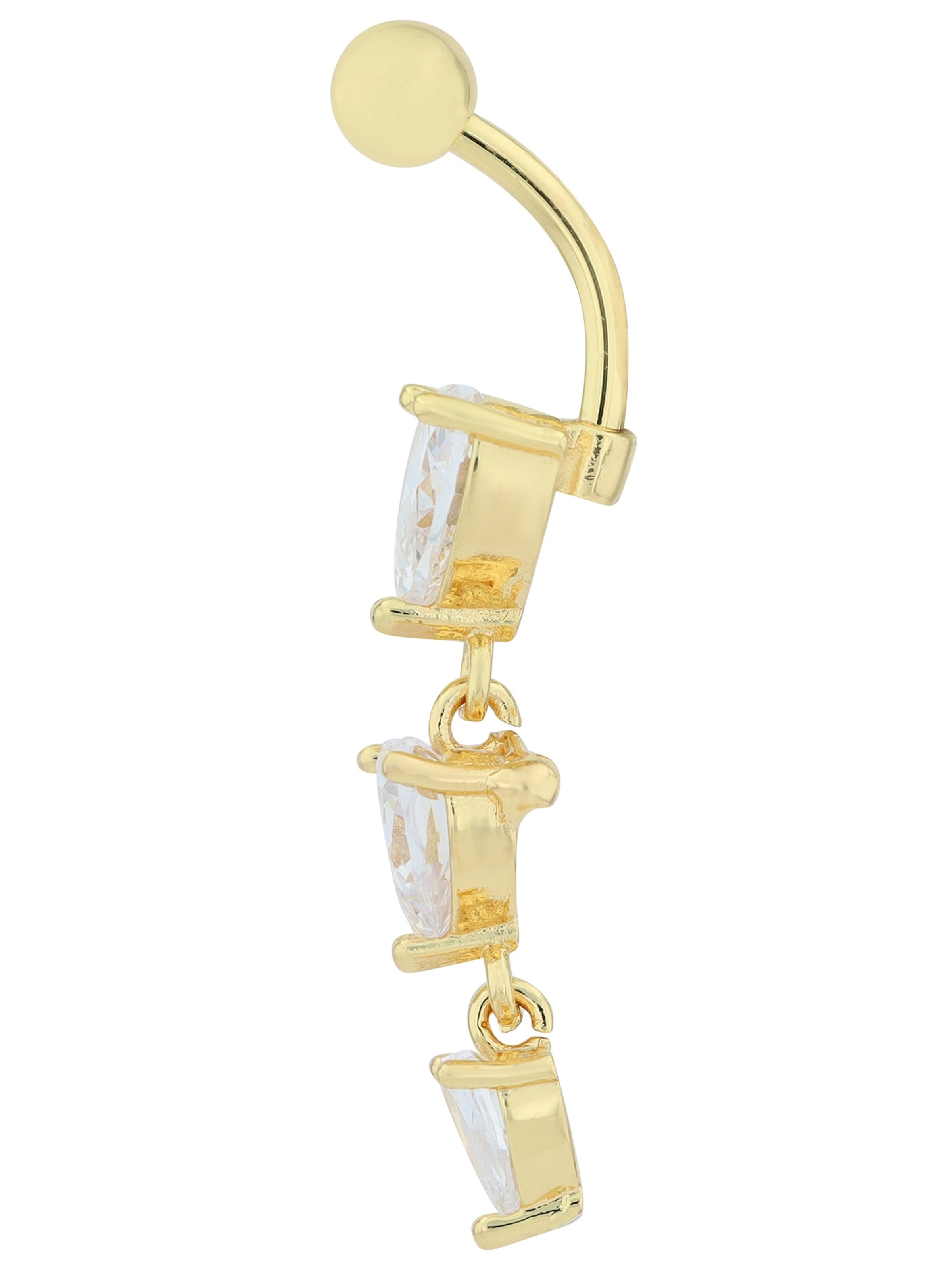 Akzent Piercings 'Zirkonia' in Gold