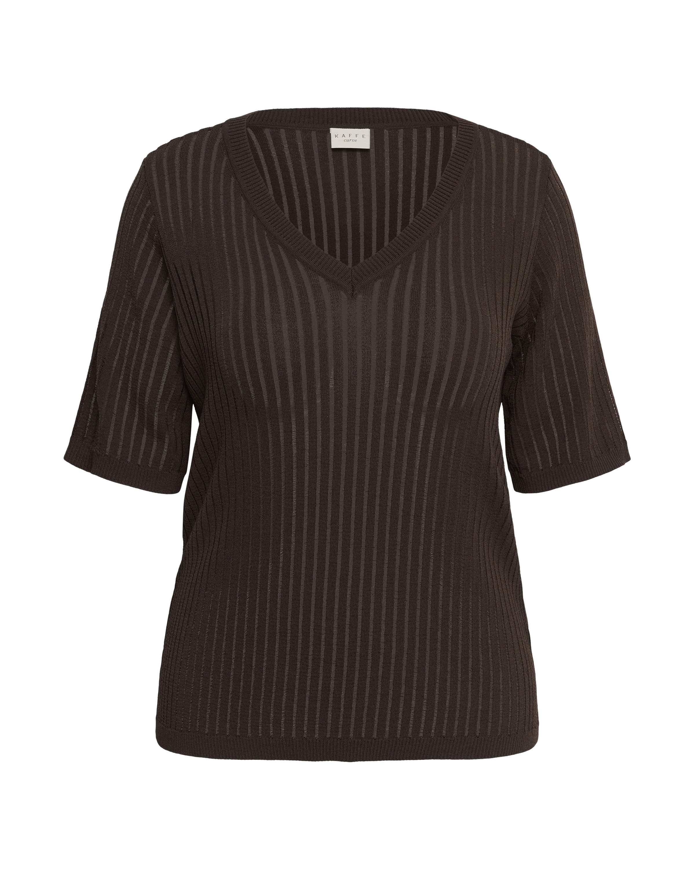 Pull-over 'KCabeline' KAFFE CURVE en marron : devant