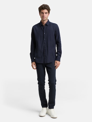 TOM TAILOR Slim fit Button Up Shirt in Blue