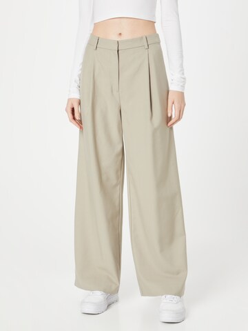 WEEKDAY Wide Leg Hose 'Esme' in Grün: Vorderseite