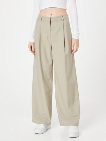 Wide leg Pantaloni con pieghe 'Esme' di WEEKDAY in verde: frontale