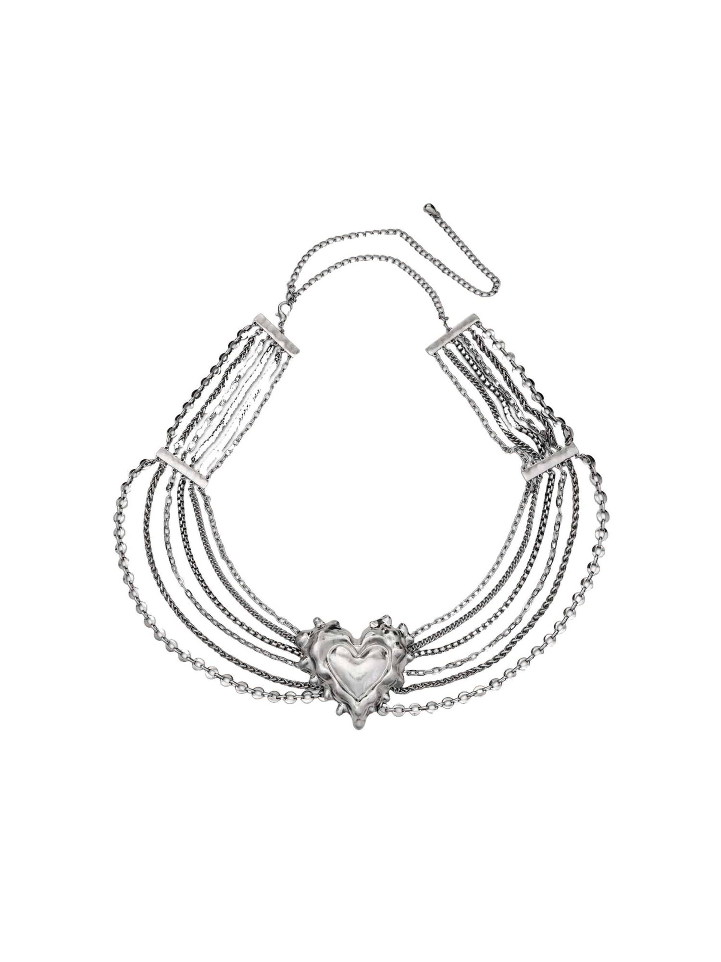 Desigual Belt 'Heart' in 75-95 in Silver, Item view