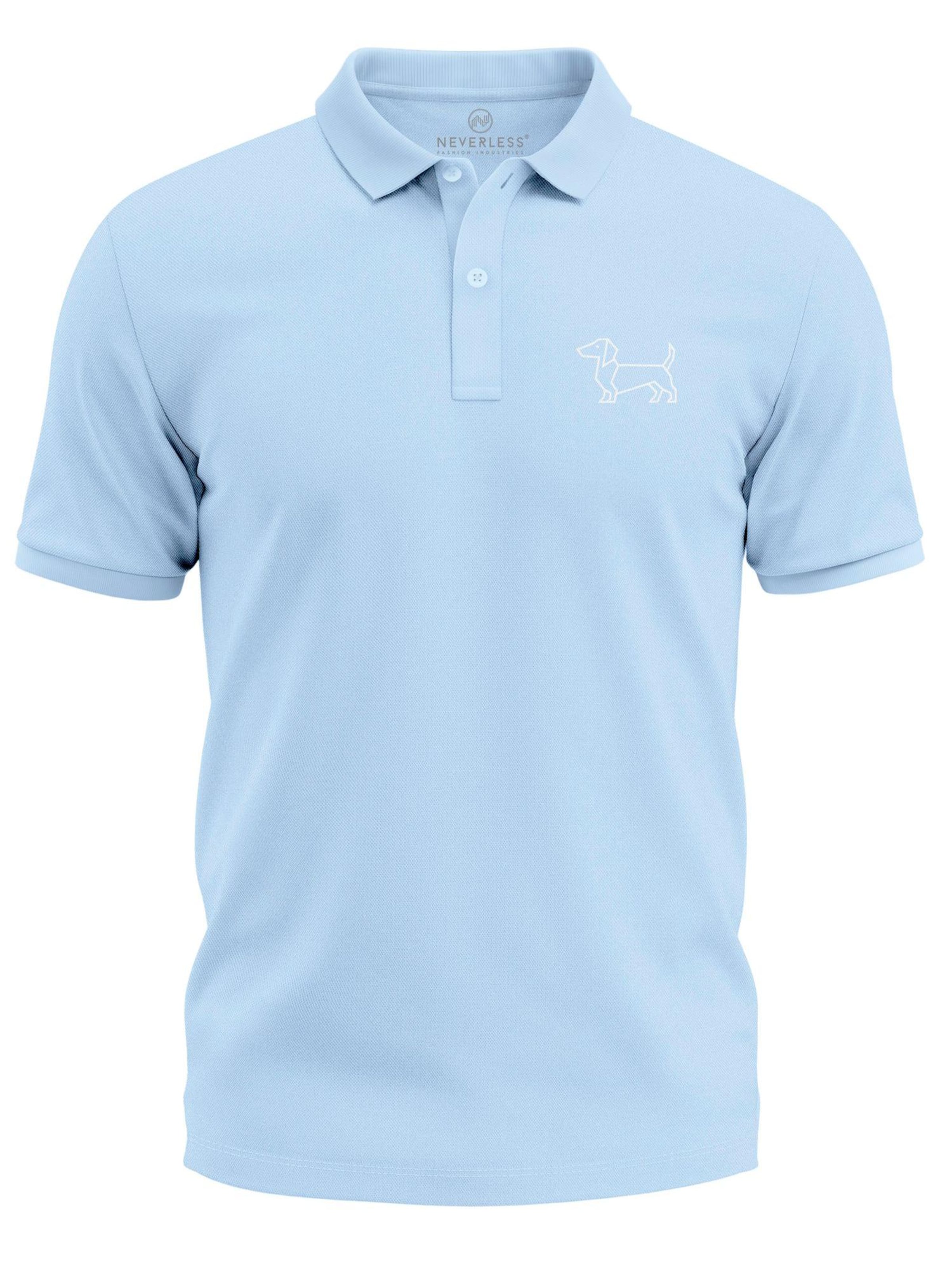 Neverless Shirt 'Dackel Polygon' in Blue: front