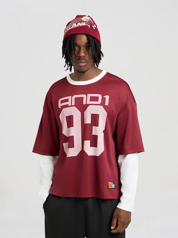 AND1 Tričko - Červená: predná strana