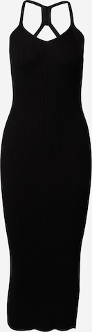Calvin Klein - Vestido de malha em preto: frente