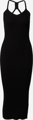 Calvin Klein - Vestido de punto en negro: frente