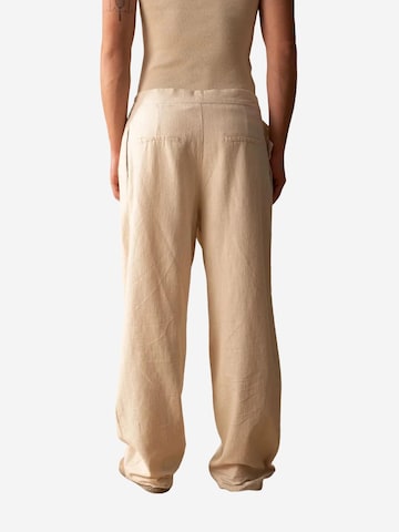 Wide Leg Pantalon à pince Giesto en beige