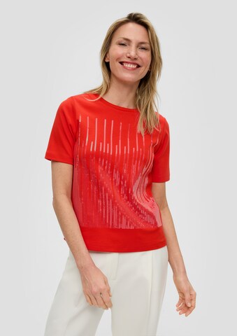 T-shirt s.Oliver BLACK LABEL en rouge : devant