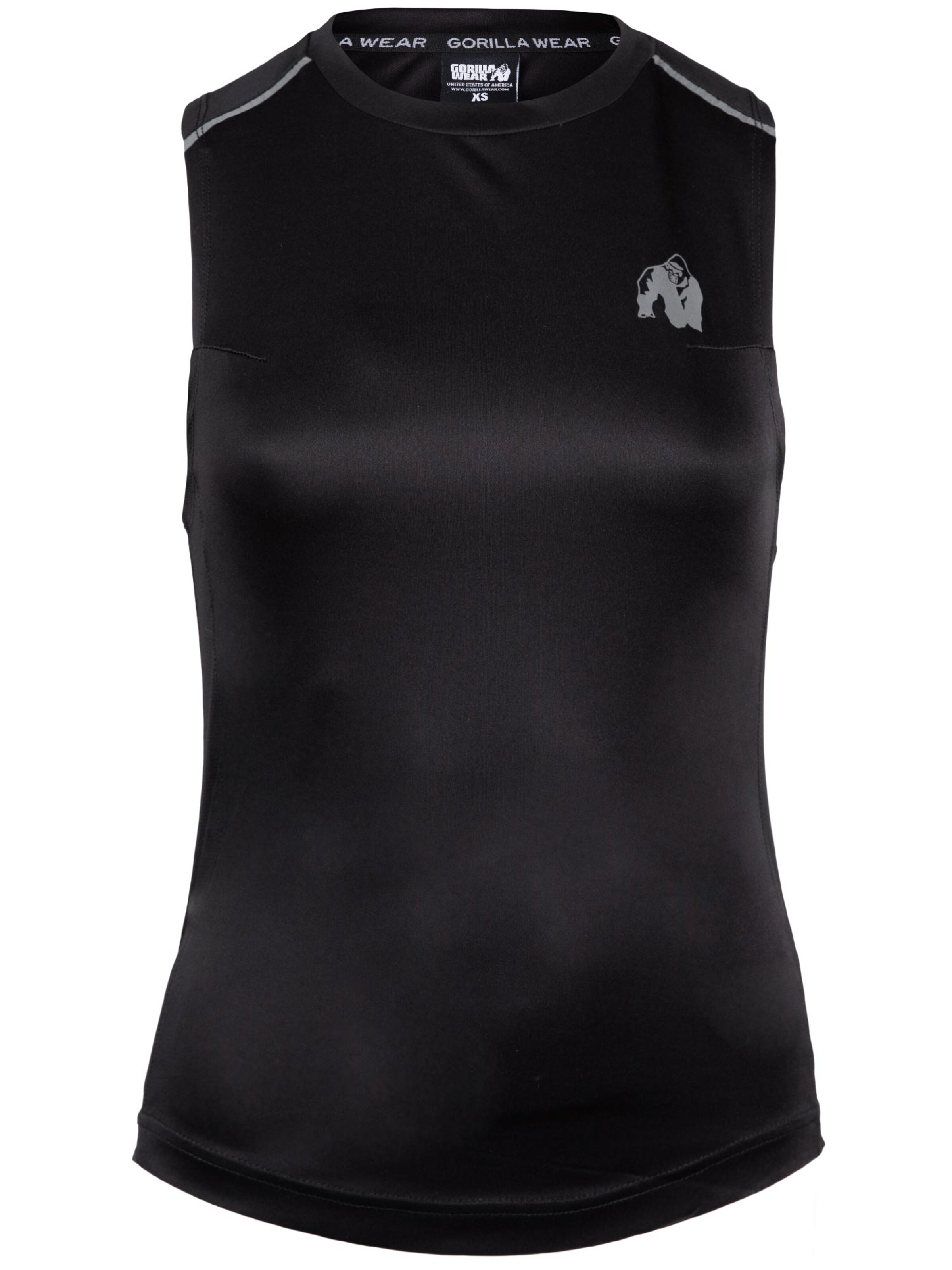 Top sportivo 'Raleigh' di Gorilla Wear in nero: frontale